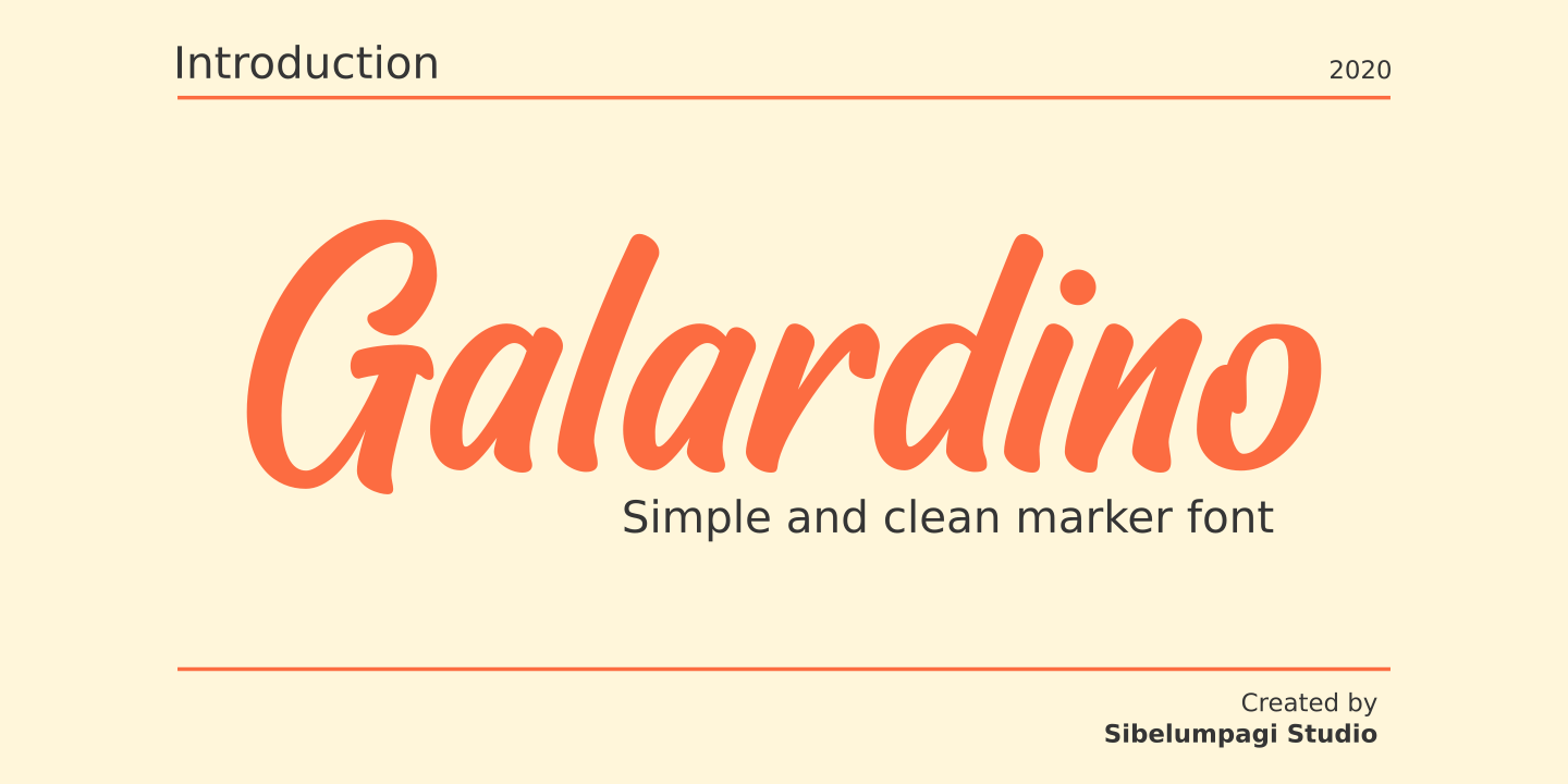 Galardino Font preview